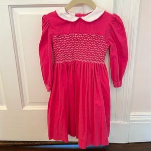 Fuschia pink smocked dress by Simi